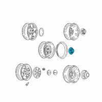 OEM GMC C2500 Hub Cap Diagram - 15635450