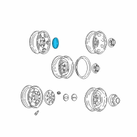 OEM 1995 Chevrolet Tahoe Hub Cap ASSEMBLY Diagram - 15650043