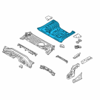 OEM Nissan Versa Note Floor - Rear, Rear Diagram - G4514-3WCMA