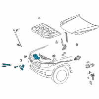 OEM 2011 Lexus LX570 Hood Lock Assembly Diagram - 53510-60270