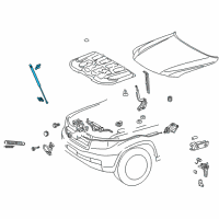 OEM 2013 Lexus LX570 Hood Support Assembly, Left Diagram - 53450-69155