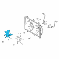 OEM Toyota Highlander Fan Blade Diagram - 16361-20210