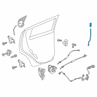 OEM 2014 Chevrolet Spark Lock Rod Diagram - 96690096