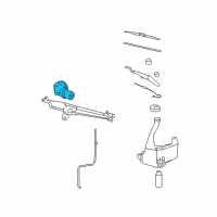 OEM 2009 Pontiac Solstice Motor Asm, Windshield Wiper Diagram - 19368523