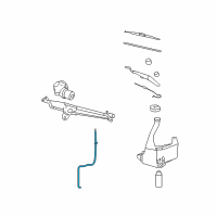 OEM 2007 Pontiac Solstice Hose Asm-Windshield Washer Pump Diagram - 25820394