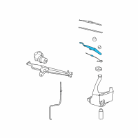 OEM 2007 Pontiac Solstice Wiper Arm Diagram - 15873454