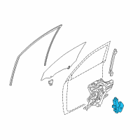 OEM 2010 Hyundai Tucson Motor Assembly-Front Power Window, RH Diagram - 82460-2S000