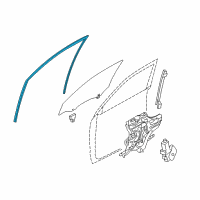 OEM 2010 Hyundai Tucson Run Assembly-Front Door Window Glass RH Diagram - 82540-2S000