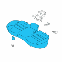 OEM 2011 Infiniti EX35 Cushion Assembly Rear Seat Diagram - 88300-1BN0C