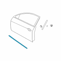 OEM 2012 Nissan Maxima Seal-Front Door Parting, RH Diagram - 80838-9N01A