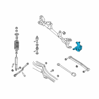 OEM Jeep Wrangler Front Steering Knuckle Diagram - 68004086AA