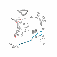 OEM 2008 Toyota Prius Release Cable Diagram - 77035-47040