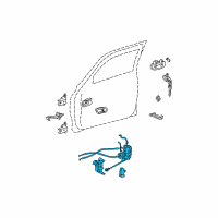 OEM 2004 Toyota Tundra Lock Assembly Diagram - 69040-0C020