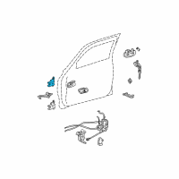 OEM 2001 Toyota Tundra Upper Hinge Diagram - 68710-0C010