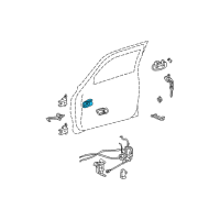 OEM Toyota Sequoia Handle, Inside Diagram - 69205-0C030-B0