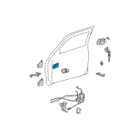 OEM 2002 Toyota Sequoia Handle, Inside Diagram - 69205-0C030-B0