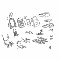 OEM 2022 GMC Acadia Seat Switch Knob Diagram - 84379467