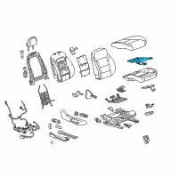 OEM 2022 GMC Acadia Seat Cushion Heater Diagram - 84478024