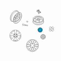 OEM Kia Rio Wheel Hub Cap Assembly Diagram - 529601G200