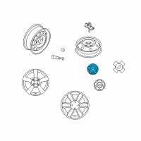 OEM 2007 Kia Rio Wheel Hub Cap Assembly Diagram - 529601G200