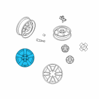 OEM 2008 Kia Rio Wheel Assembly-Aluminum Diagram - 529101G625