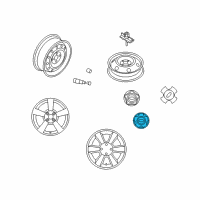 OEM Kia Rio Wheel Hub Cap Assembly Diagram - 529601G300