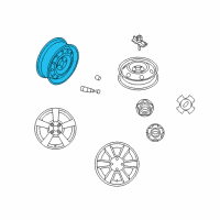 OEM Hyundai Accent Steel Wheel Assembly Diagram - 52910-1G105