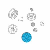 OEM 2008 Kia Rio5 Wheel Hub Cap Assembly Diagram - 529601G500