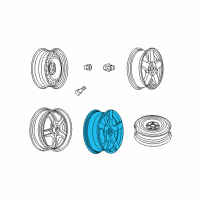 OEM Pontiac G5 Wheel Rim-17X7.0 Aluminum 42Mm 0Ffset. Diagram - 9595851