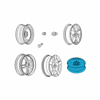 OEM Pontiac G5 Wheel Rim Assembly - 15X4T Steel Spare. Diagram - 9595218