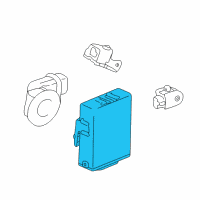 OEM Lexus LS430 Clearance Warning Computer Assembly Diagram - 89340-50010