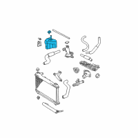 OEM Toyota Solara Reservoir Assembly Diagram - 16470-AA020