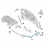 OEM Lincoln Continental Release Cable Diagram - GD9Z-16916-A