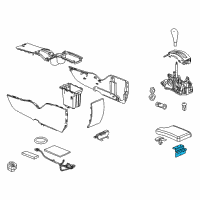 OEM 2008 Pontiac Grand Prix Hinge Asm-Front Floor Console Armrest Diagram - 10448734