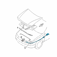 OEM Nissan Altima Cable Assembly-Hood Lock Diagram - 65620-5B600