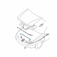 OEM 1998 Nissan Altima Rod-Hood Support Diagram - 65771-9E000