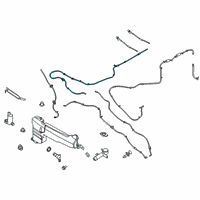 OEM 2022 Ford Explorer Washer Hose Diagram - LB5Z-17A605-V