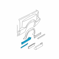 OEM 2000 Chevrolet Blazer Molding Asm-Pick Up Box Side Lower Front Diagram - 15712063