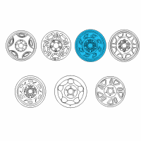 OEM 1998 Mercury Mountaineer Spare Wheel Diagram - YL2Z-1015-AA