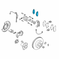 OEM 2005 Infiniti FX35 Rear Disc Brake Pad Kit Diagram - 44060-EG085