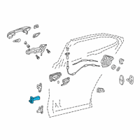 OEM 2019 Lexus UX250h Check Assembly, RR Door Diagram - 68630-76020
