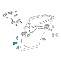 OEM Lexus UX250h Check Assembly, RR Door Diagram - 68630-76020