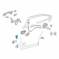 OEM 2019 Lexus UX250h Hinge Assembly, RR Door Diagram - 68750-76020