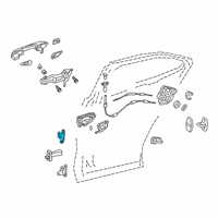 OEM Toyota Mirai Upper Hinge Diagram - 68750-76020