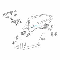 OEM 2019 Lexus UX250h Cable Assembly, RR Door Diagram - 69730-76020