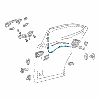 OEM Lexus UX200 Cable Assembly, RR Door Diagram - 69770-76031