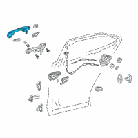 OEM 2019 Lexus UX200 Front Door Handle Assembly Diagram - 69210-76030-A0