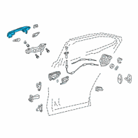 OEM Lexus UX200 Front Door Handle Assembly Diagram - 69210-76030-A0