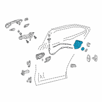 OEM Lexus UX250h LOCK ASSY, RR DOOR W Diagram - 69050-76031