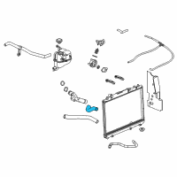 OEM 2005 Cadillac CTS Radiator Inlet Hose Assembly Diagram - 88987634